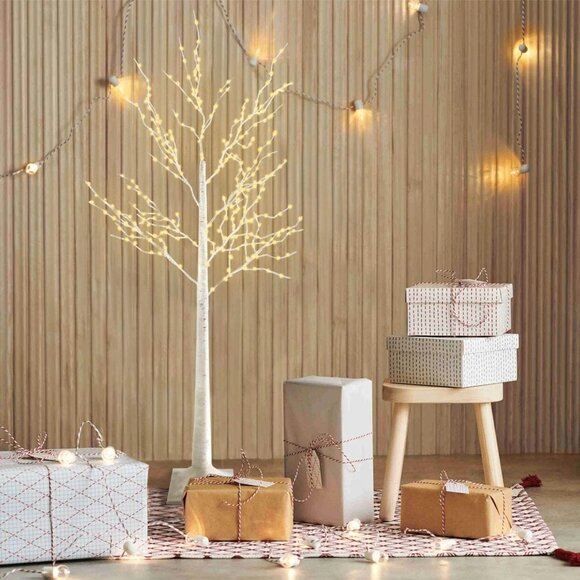 🎄Pak of 2 🎄- 5 ft Warm White Lighted Birch Tree Lights - Christmas Home Decor - Picture 10 of 16